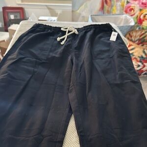 Old Navy Black Drawstring Wide-Leg Pants